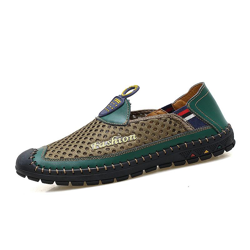 Summer New Men Shoes Plus Size 38 -46 Air Mesh Man Loafer Fashion Casual Shoes Men Driving Shoes Sli