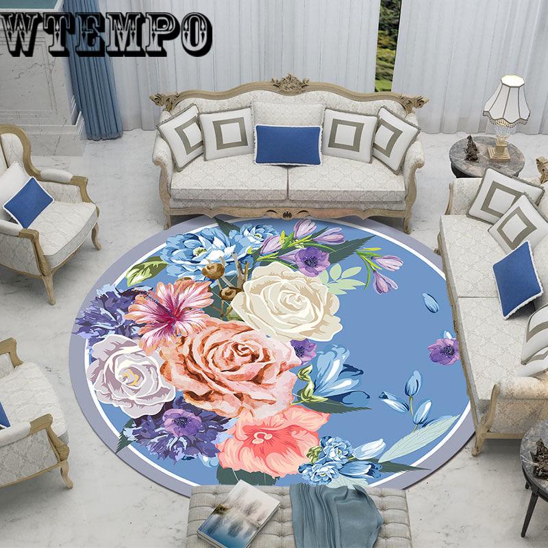 Chinese round carpet vintage wind carpet living room carpet soft room carpet sofa cushion yoga mat