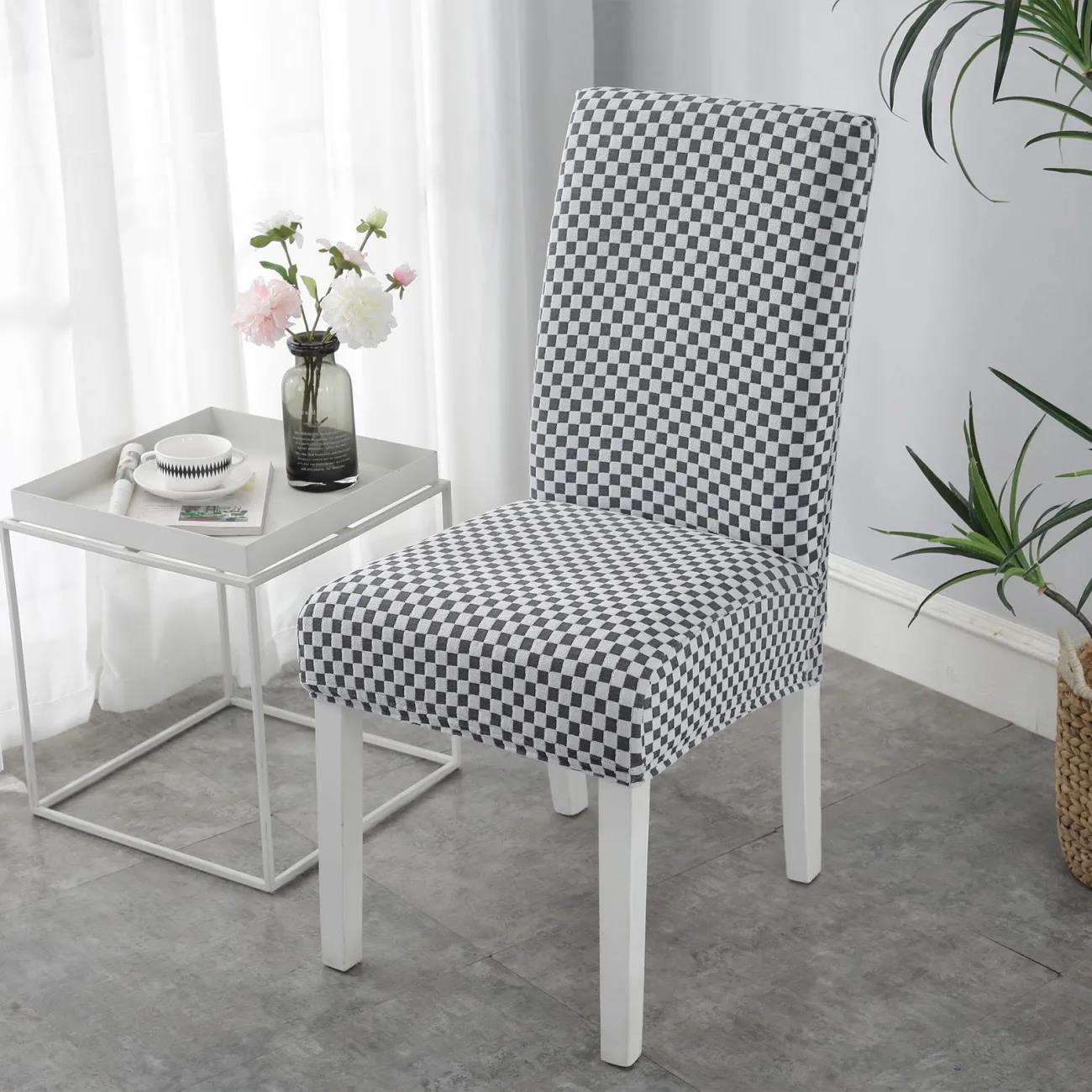 One-piece Chair Cover Elastic Home Hotel Dining Chair Cover Simple Fabric