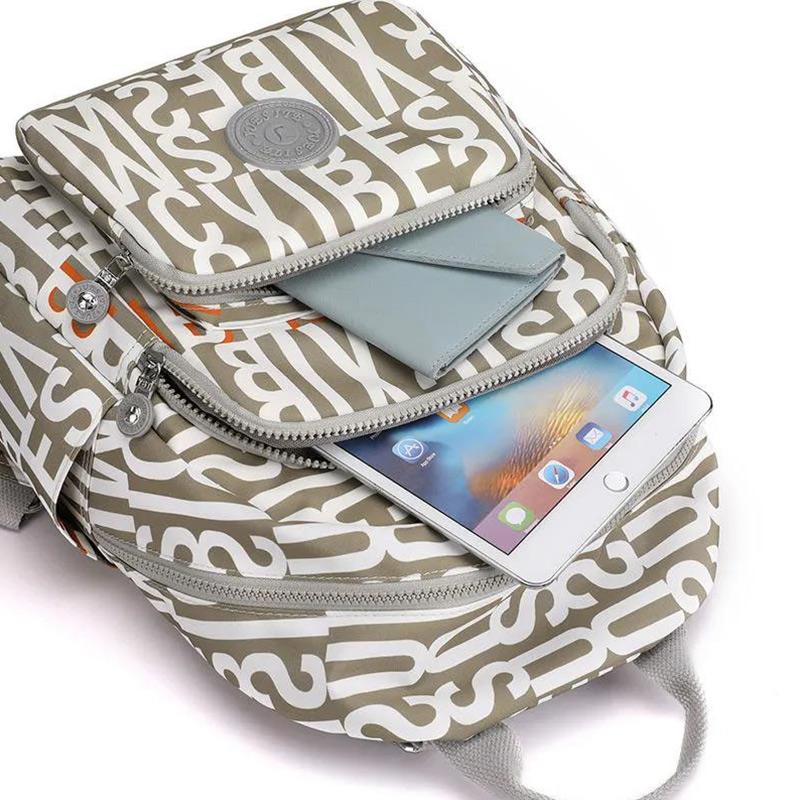 Nylon Oxford Cloth Backpack Female Korean Version of Wild Canvas Student School Bag Travel and Leisure Fashion Backpack Bag