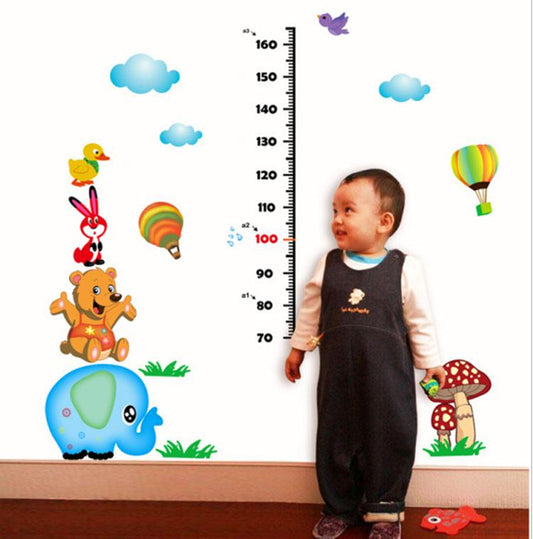 Cartoon height with high feet stickers Kindergarten room animal stickers wall stickers