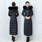 Down Cotton Jacket Winter Fashion Shiny Hooded Jacket Thicken Warm Long Over-the-knee Cotton Jacket Women
