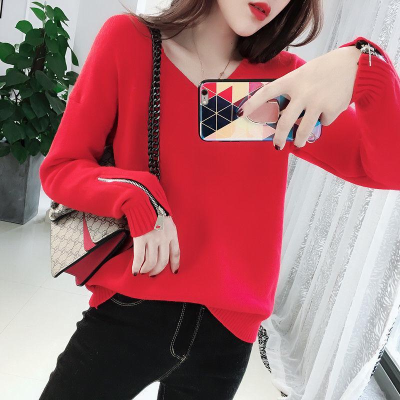 New Women Autumn Double Zippers Sweaters Jacket Slim Knit Solid Pullover Sweater Outwear Short Fall Warm Soft