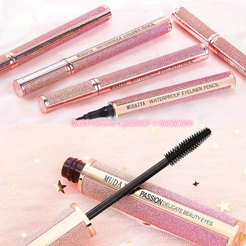 [100m constant water] Starry eyeliner / mascara female waterproof non-blooming student models