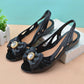 Female Fish Mouth Plastic Sandals Summer Flat Plastic Jelly Shoes Soft Bottom Fashion Korean Version of All-match Mom Work Sandals