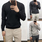 Winter Thin Round Neck Bottoming Sweater Korean Style Slim Pullover Sweater with Inner Line Sweater Men's Top