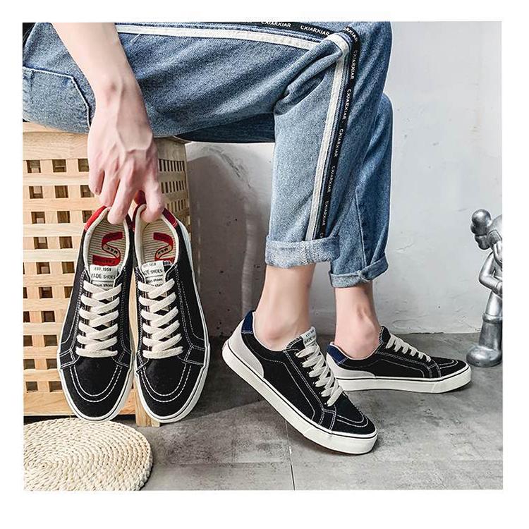 Canvas Fabric Man Sneakers Shoes Slip Resistance Autumn Luxury Men's Casual Shoes Flats Male Vulcanize Shoes Men