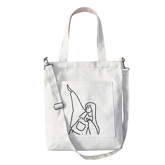 Canvas Bag Girl Student Slanting Japanese Origin Simple Single Shoulder Bag Hundred Handbags