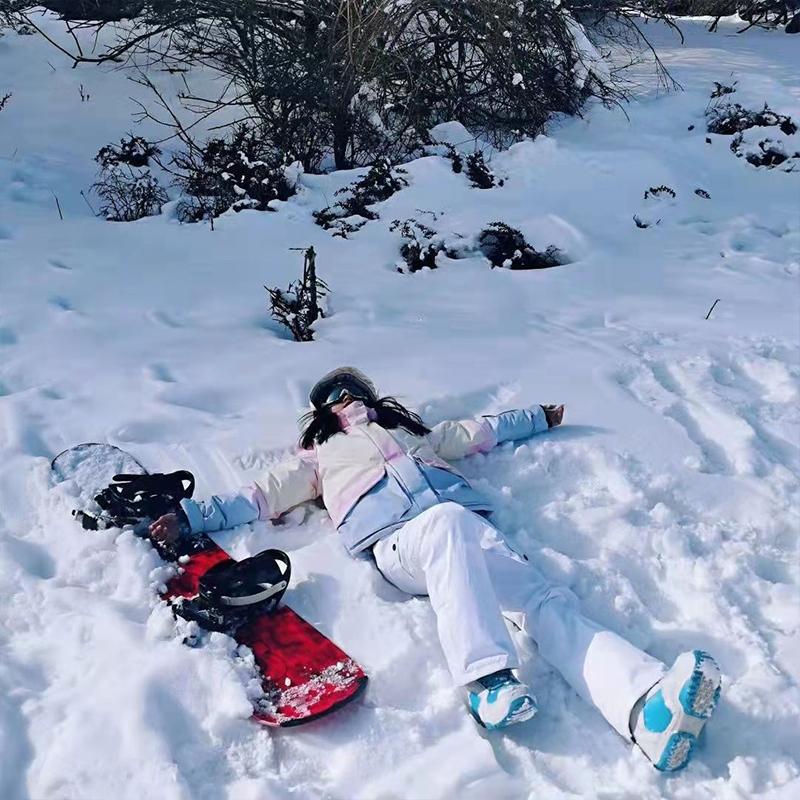 Ski Suit Women's Suit Snowboard Double-board Ski Pants Winter Outdoor Windproof Warmth Thickened Ski Suit Sports Suit Waterproof Jackets