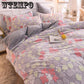 4pcs Winter Romantic Bedding Sets Floral Print Queen/king Size Quilt Cover Thick Warm Bed Sheet +pillowcases