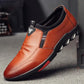 Spring Casual Leather Shoes Soft Bottom Breathable Men's PU Sneakers All Match British Business Lacing Shoes Outdoor Sports Shoes