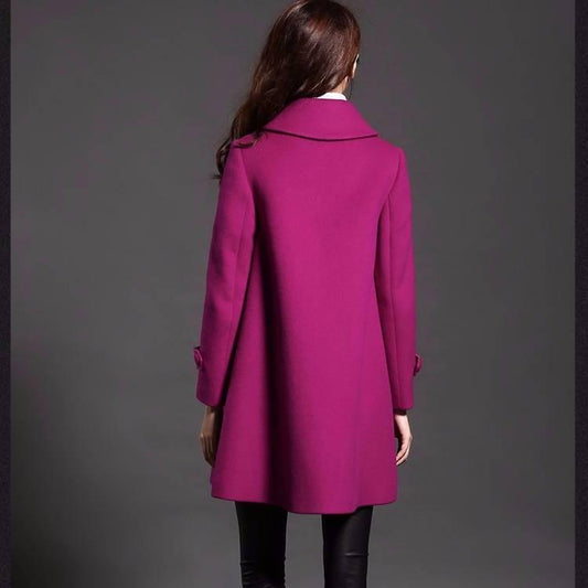Autumn Winter Jacket Women Overcoat Wool Coat Plus Size 3xl 4xl Slim Blend Clothes Ladies Outerwear