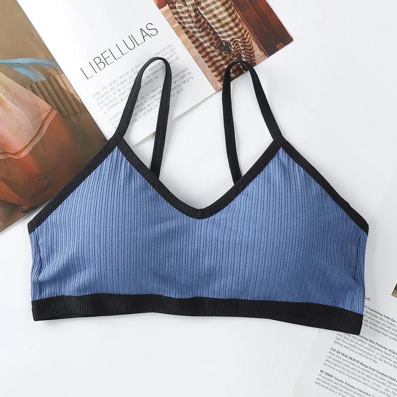 Pure Cotton Buckle Breathable Sports Suspender Vest Wrap Chest Without Steel Ring Gather Elastic Underwear Bra