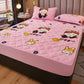 3pcs/set Lamb Velvet Bedspread Thick Quilted Coral Velvet Mattress Protector