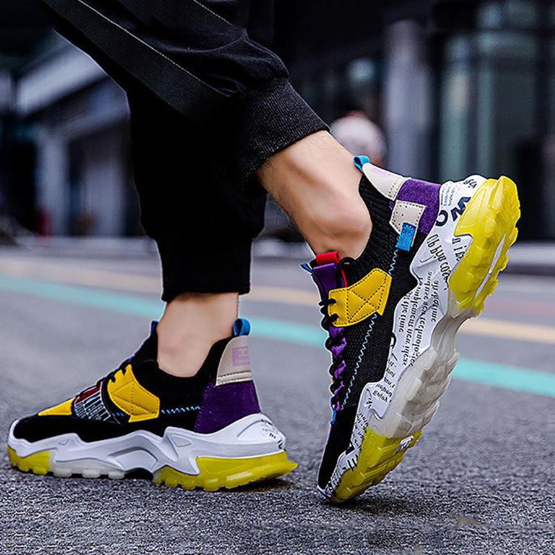 Fall Casual Men's Shoes Korean Style Trendy Sneakers All-match Flying Shoes for Students