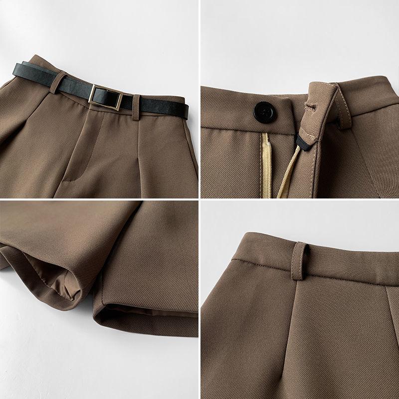WTEMPO Shorts Women Spring and Summer High Waist Slimming Casual Loose A-line Wide-leg Pants Drape Suit Pants