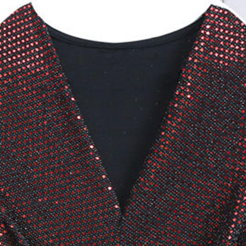 Women's Spring and Autumn Long-sleeved Top V-neck Slim Bottoming Shirt