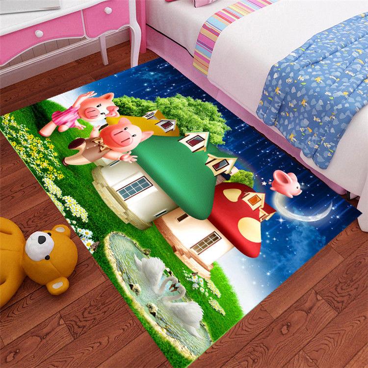 Modern 3D Simple Luxury Household Carpet Nordic Living Room Bedroom Bedside Cartoon Ottoman Blanket