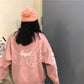 Autumn Winter  Sweet Fresh Loose Hedging Round Neck Student Knitted Sweater
