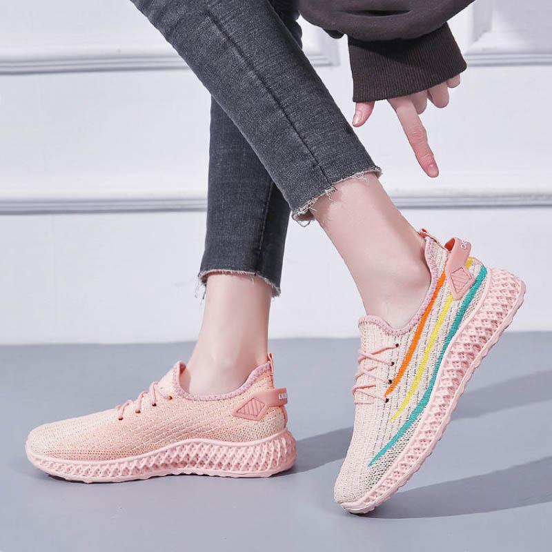 Shoes Women 2021 Spring Summer New Fashion Casual Sports Shoes Mesh Single Shoes Breathable Lightweight Women
