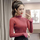 Autumn and Winter Slim-fit Sweater with Lace Trim and Thin Pullover Jacket Fashion Casual Young Women's Top