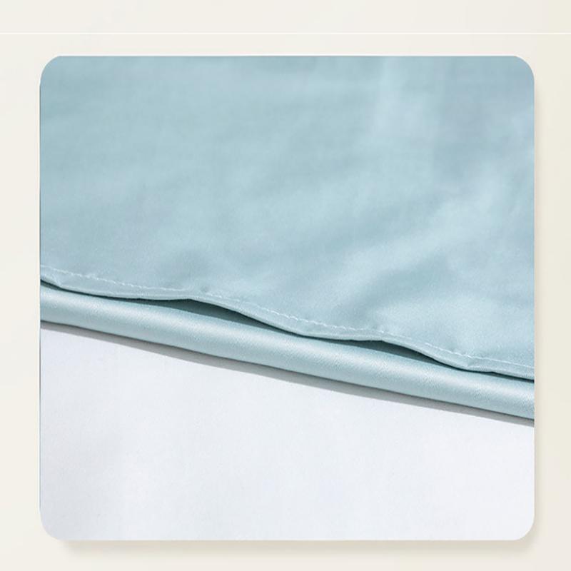 A Pair of Ice Silk Pillowcases Simple Patterned Style Summer Cute Tencel Cool Pillow Core Set Can Be Washed