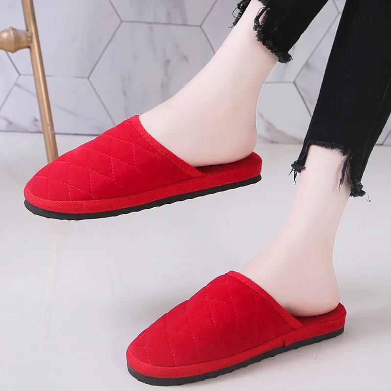 Household Cotton Slippers Four Seasons Men's and Women's Home Non-slip Warm Cotton Slippers