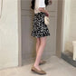 Women's Summer Daisy A-line Skirt Female Large Size Loose High Waist Thin Skirt Girls Breathable Casual Travel Skirt