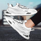 Men Dad Sneakers Platform Leather Mesh Sports Sneakers Lace Up Thick Bottom Trainers Shoes Boys Casual Sneakers Men