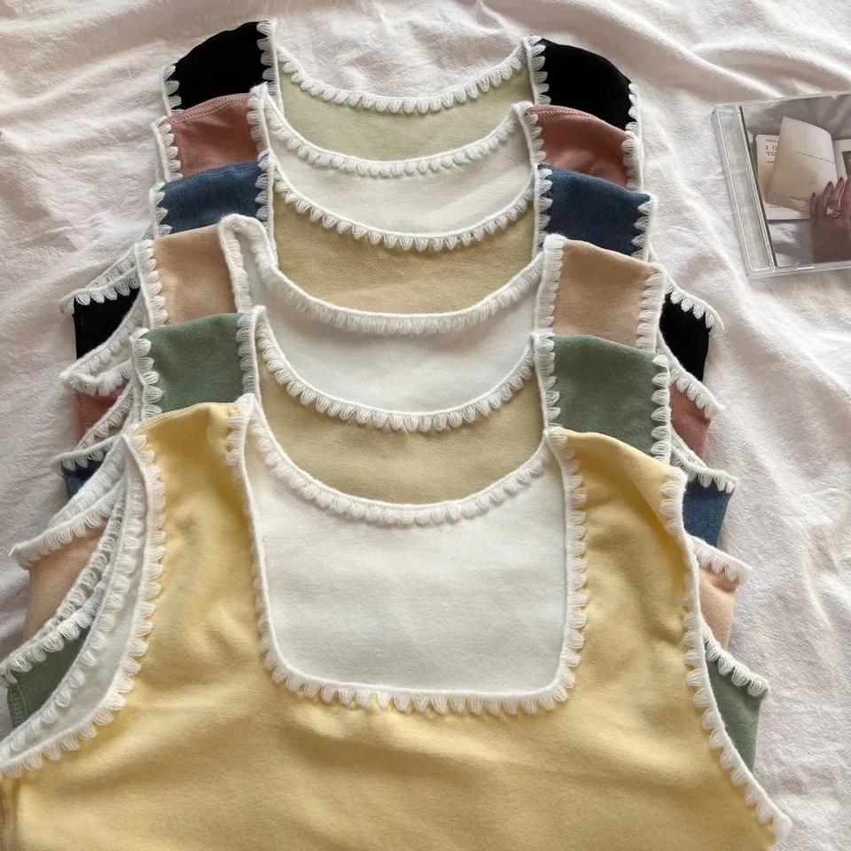 Velvet Women Vest Sexy Winter Thermals Square Neck Sleeveless Warm Body Tops Slim Solid Seamless Inner Wear Thermal Underwear
