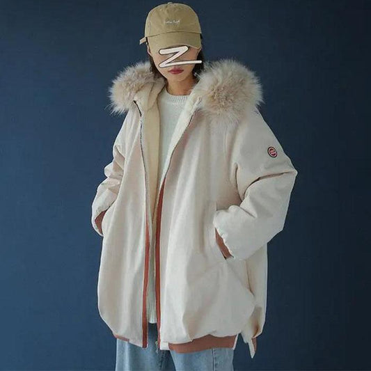 Winter Padded Jacket Ladies Loose Fashion Lamb Wool Coat Cotton Jacket  Student Cotton Jacket
