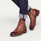 Original Leather Boots Men Autumn Shoes Male Leather Casual Boots Men Comfy Anti-Slip Lace-up Boots