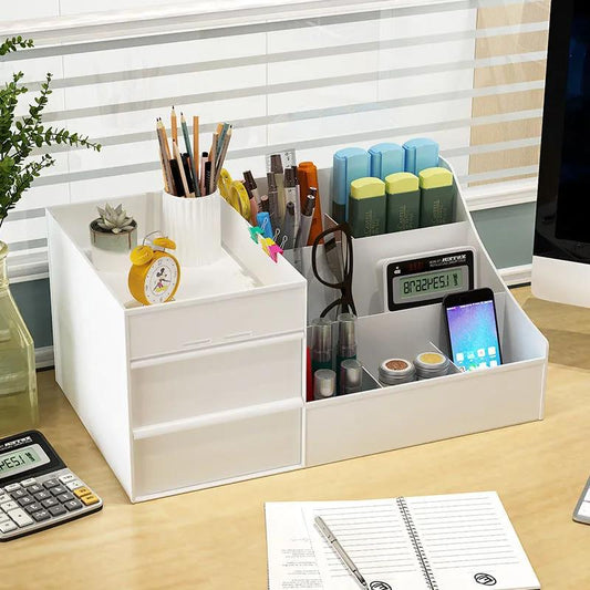Desktop Storage Box Simple Pen Holder Office School Supplies Pencil Holder Desk Storage Container