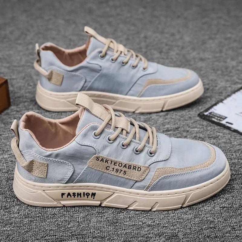 Spring breathable men's low top shoes skateboard plate shoes canvas shoes all-match sports casual shoes