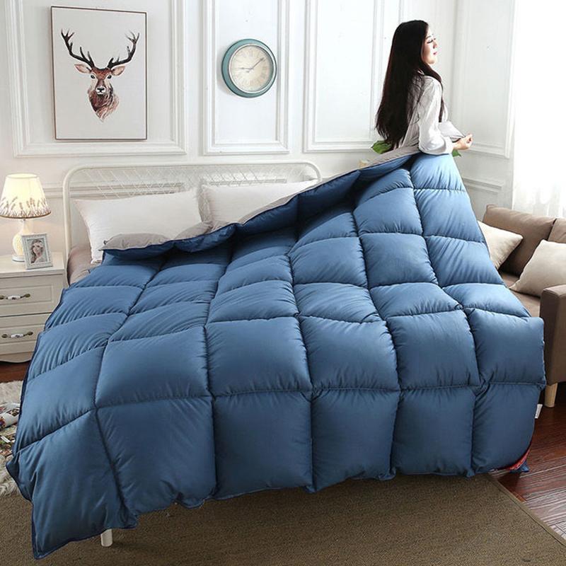 Winter White Goose Down Duvet Thickened Warmth Double Quilt Single Dormitory Quilt Large Soft and Comfortable Duvet
