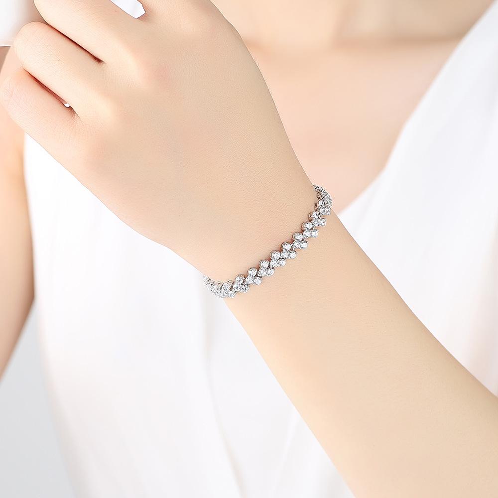 Roman bracelet with Austrian zircon bracelet Fashion European and American zirconium inlaid bracelet Zircon Bracelet
