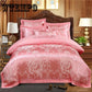 4Pcs Europe Luxury Royal Bedding Sets Queen King Size Satin Jacquard Duvet Cover Bed Cover