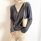 Color-blocking Turtleneck Sweater Women Autumn and Winter Piled Pile Collar Loose Wild Western Fake Two-piece Knitted Bottoming Shirt