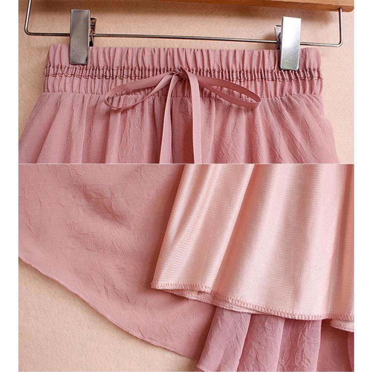 Summer Women High Waist Pleated Chiffon Skirt Plus Size Lady Black Pink Blue Long Maxi Skirt