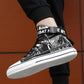 Unisex Shoes Canvas Shoes Lovers Shoes, Fashion Youth Casual Shoes High-top Scooter Shoes 35-44
