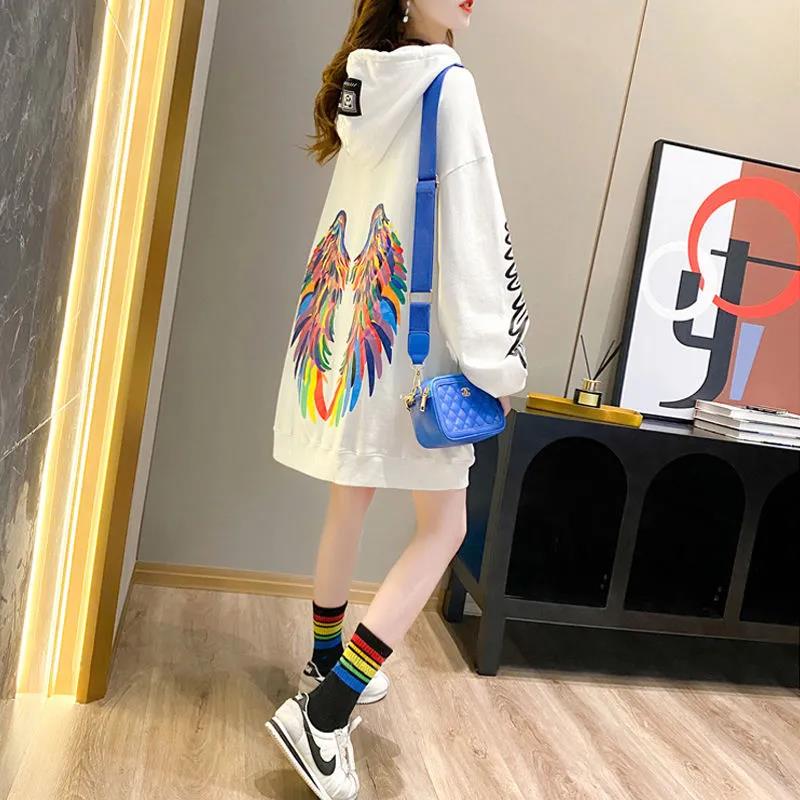 Women's Hooded Sweater Spring and Autumn Women's Loose Large Size Top Jacket