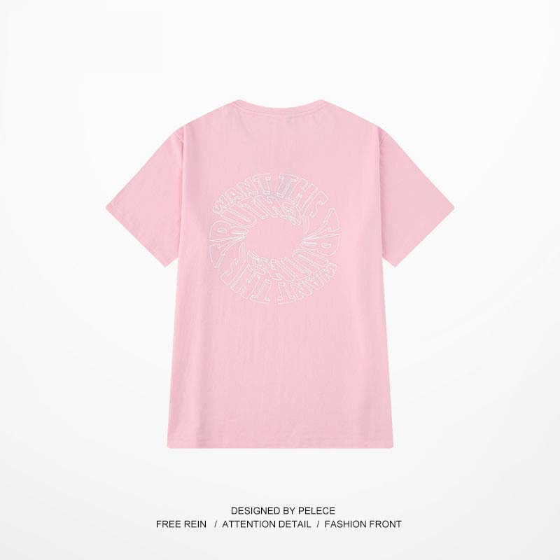 Hip-hop Retro Tide Brand T-shirt Men's Short-sleeved Loose Student Couple Tops for Men and Women