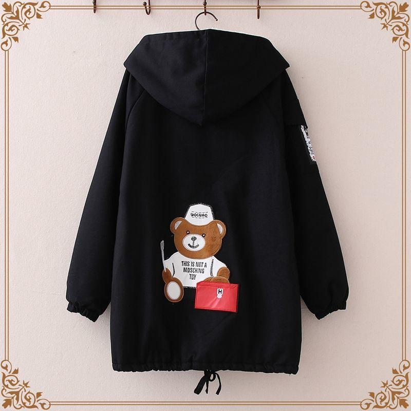 Plus Size Women's Winter Western Style Loose Age Reduction Fashion Plus Velvet Thick Windbreaker Jacket Women