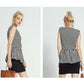 Fashion Summe Strip Stitching Pleated Stripe Slim Sleeveless Fake Two-piece Dress Package Hip Dress