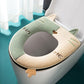 Cartoon Cat Cute Toilet Seat Covers Winter Toilet Seat Mat Soft Thick Warm Toilet Seat Cushion Washable Bathroom Lavatory Pad with Handle