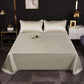 Three-piece Embroidered Ice Silk Mat Bed Ice Silk Mat with Foldable and Machine Washable Sheets