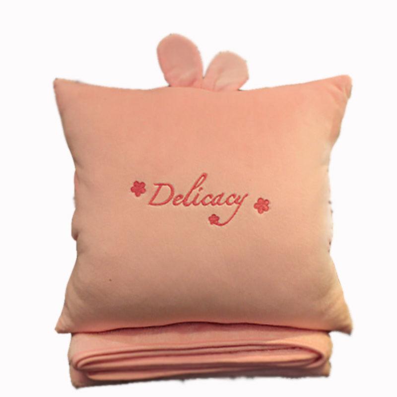 Four Seasons Can Be Used Office Pillow Quilt Dual-use Nap Pillow Three-in-one Multifunctional Sleeping Coral Velvet Soft and Breathable Blanket