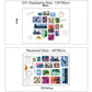 Creative Modern Stamp Album Wall Stickers Stamp Collection For Living Room Bedroom Hobby Art Decals