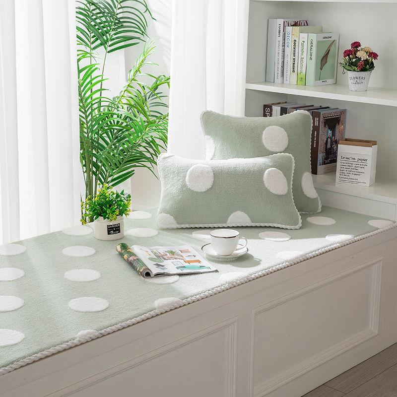Printed Bay Window Cushion Non-Slip Crystal Velvet Window Sill Pad Bay Window Pad Tatami Mats Sofa Cushion Used for Indoor Outdoor