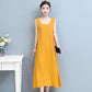 Women's Sleeveless Long Dress Round Neck Casual Loose Party Maxi Dress Bottoming Dress